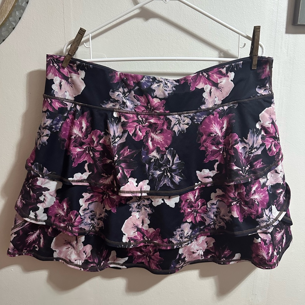 Ideology Floral Mini Skirt - Pink and Purple
